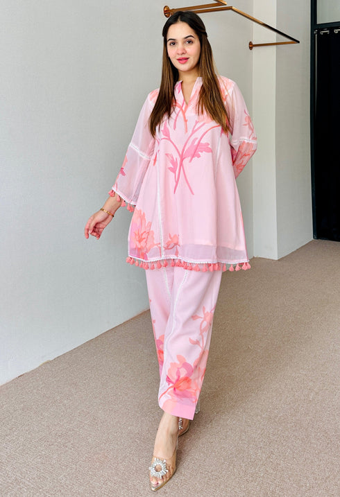 Pastel Pink Festive Kurta Set